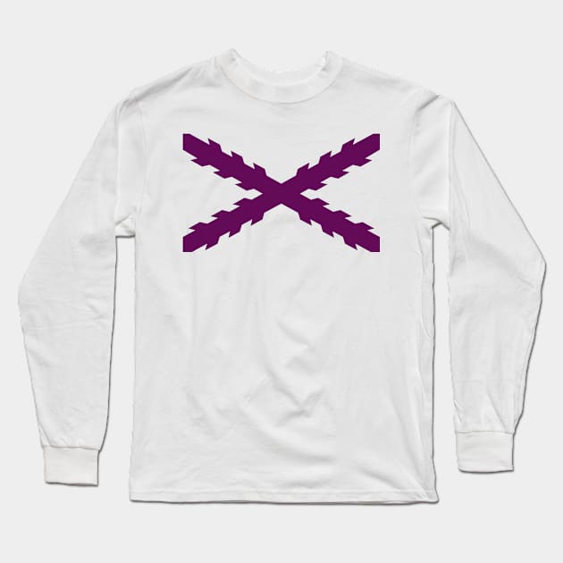 Cross of Burgundy (purple) Long Sleeve T-Shirt by PabloDeChenez